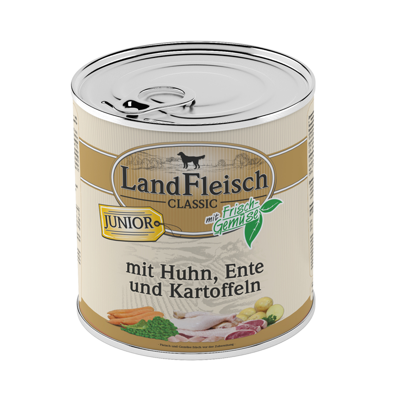LandFleisch Dog Classic Junior Huhn, Ente & Kartoffel